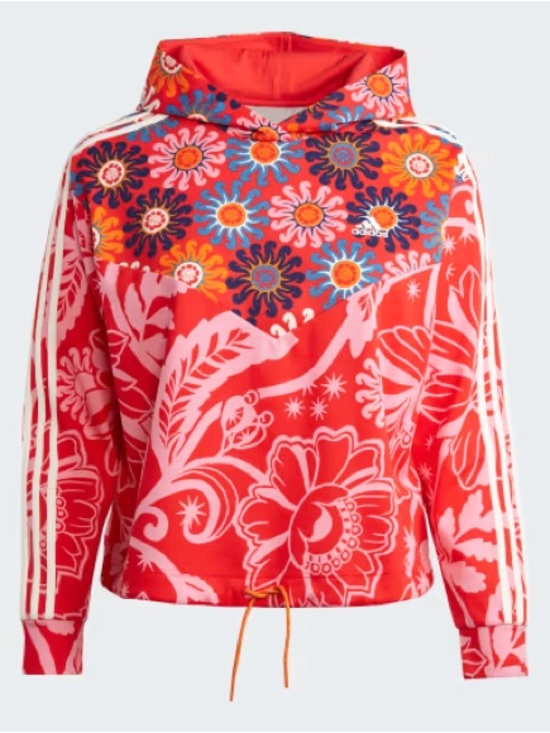 adidas Other - Adidas x Farm Rio Red Floral Sunburst Pullover Hoodie